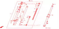 FOURCHE pour Honda NT 400 BROS TYPE II de 1989