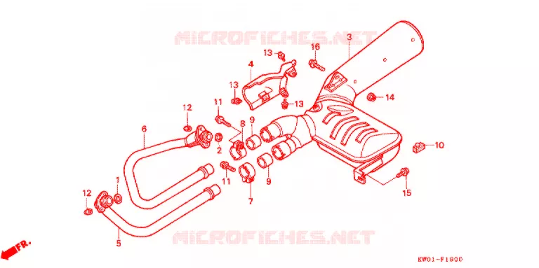 SILENCIEUX D'ECHAPPEMENT Honda MOTO 400 BROS 1991  NT400L
