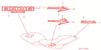 AUTOCOLLANTS pour Honda NT 400 BROS TYPE II de 1990