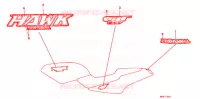 AUTOCOLLANTS pour Honda NT 650 HAWK GT de 1990