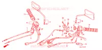 COMMODO   LEVIER   CABLE pour Honda NT 650 HAWK GT de 1990
