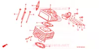CYLINDRE   CULASSE pour Honda SCOOPY 50 de 1993