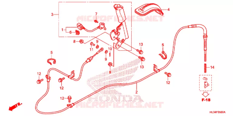 FREIN DE STATIONNEMENT Honda ATV 700 PIONEER 2014  SXS700M2E