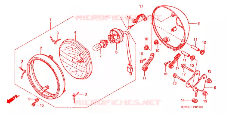 PHARE Honda MOTO 200 PHANTOM 2003  TA2002