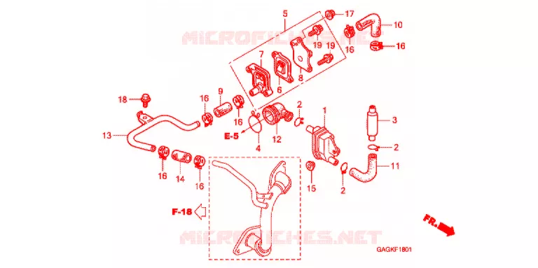 SOUPAPE D'AIR (AI) Honda SCOOTER 50 GYRO 2007  TC507