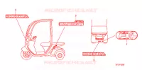 AUTOCOLLANTS pour Honda 50 GYRO CANOPY de 2012