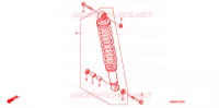 AMORTISSEUR ARRIERE pour Honda TRX 250 SPORTRAX EX de 2008