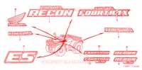 AUTOCOLLANTS pour Honda TRX 250 FOURTRAX RECON Electric Shift de 2004
