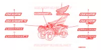 AUTOCOLLANTS pour Honda TRX 250 FOURTRAX RECON Electric Shift de 2007
