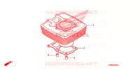 CYLINDRE pour Honda TRX 250 FOURTRAX RECON Electric Shift de 2008