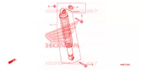 AMORTISSEUR ARRIERE pour Honda TRX 250 FOURTRAX RECON Standard de 2009