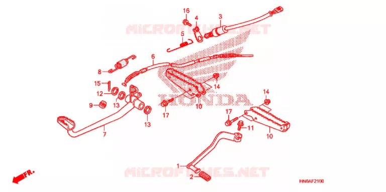 PEDALE - REPOSE PIED Honda ATV 250 FOURTRAX 2009  TRX250X9
