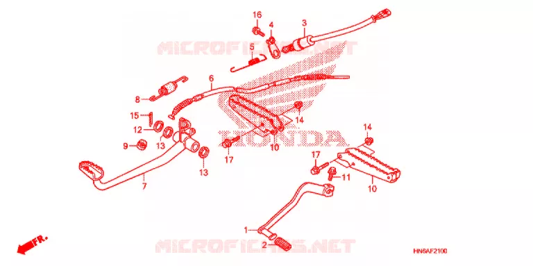 PEDALE - REPOSE PIED Honda ATV 250 FOURTRAX 2014  TRX250XE