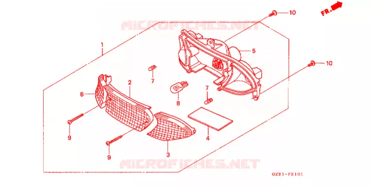 FEUX ARRIERE (SZ50P/R/T) Honda SCOOTER 50 TACT 1994  SZ50R_II
