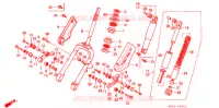 FOURCHE pour Honda TACT 50 STAND UP de 1996