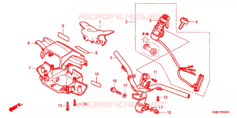 GUIDON Honda SCOOTER 50 GYRO 2005  TB505