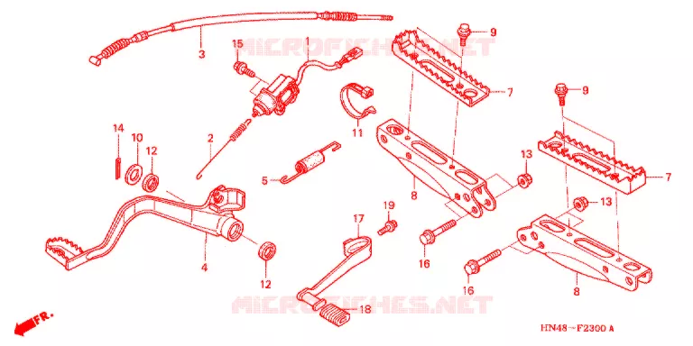 REPOSE PIED Honda ATV 350 FOURTRAX 2004  TRX350FE4