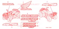 AUTOCOLLANTS pour Honda FOURTRAX 350 RANCHER 4X2 de 2006