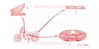 AUTOCOLLANTS (4) pour Honda CB 125 T de 2001