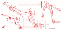 BEQUILLE pour Honda CB 125 T de 2001