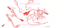 LEVIER DE GUIDON   CABLE   COMMODO (2) pour Honda CB 125 T de 1992