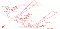 SILENCIEUX D'ECHAPPEMENT pour Honda CB 125 T de 1992