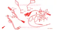 LEVIER DE GUIDON   CABLE   COMMODO (2) pour Honda CB 125 T DRIVING SCHOOL de 1991