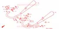 SILENCIEUX D'ECHAPPEMENT pour Honda CB 125 T DRIVING SCHOOL de 1991