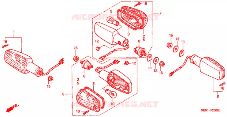 CLIGNOTANT Honda MOTO 1300 CB 2002  CB1300F2