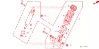 AMORTISSEUR ARRIERE (1) pour Honda CB 400 F CB1 Without Speed warning light de 1989