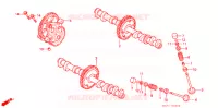 ARBRE A CAMES   SOUPAPE pour Honda CB 400 F CB1 Without Speed warning light de 1989