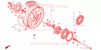 ROUE ARRIERE pour Honda CB 400 F CB1 Without Speed warning light de 1989