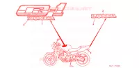T (1) pour Honda CB 400 F CB1 Without Speed warning light de 1989