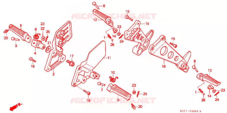 REPOSE PIED Honda MOTO 400 CB 1989  CB400FK_II