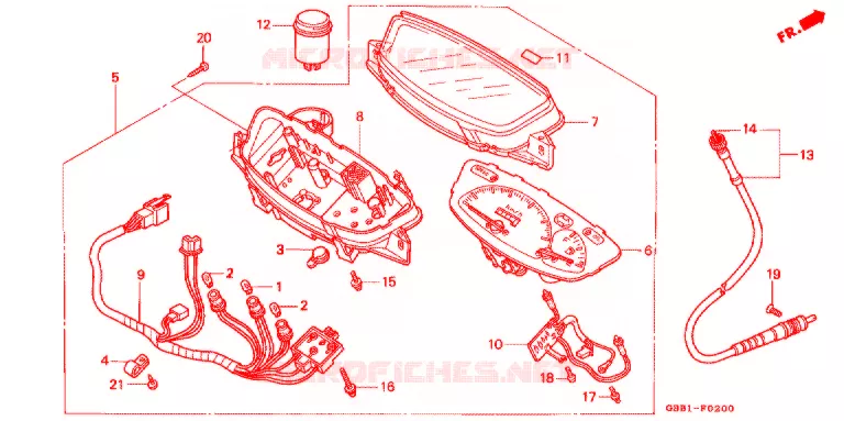 COMPTEUR Honda MOTO 50 CABINA 1994  SCX50R_II