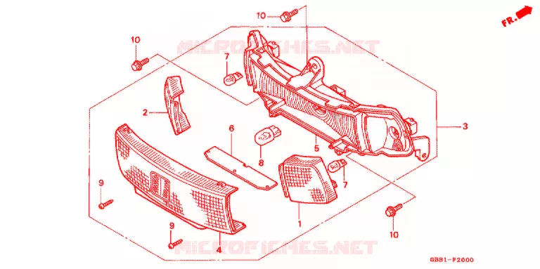 FEUX ARRIERE Honda MOTO 50 CABINA 1994  SCX50R_II