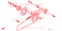 ARBRE DE ROUE ARRIERE   CHAINE SECONDAIRE pour Honda FOURTRAX SPORT 400 EX de 2008