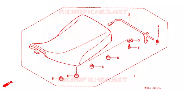 SELLE Honda ATV 400 FOURTRAX 2005  TRX400FGA5