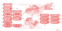 AUTOCOLLANTS pour Honda FOURTRAX 420 RANCHER 4X4 DCT de 2015