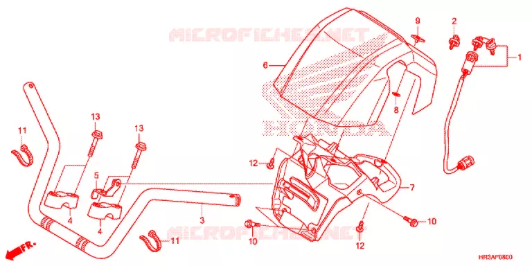 GUIDON Honda ATV 420 FOURTRAX 2015  TRX420FA2F
