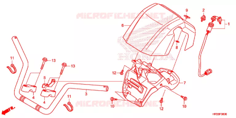 GUIDON Honda ATV 420 FOURTRAX 2016  TRX420FA2G