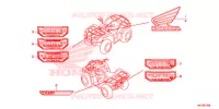 AUTOCOLLANTS pour Honda FOURTRAX 420 RANCHER 4X4 AT DCT IRS de 2016