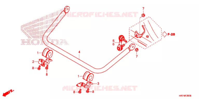BARRE ANTI ROULIS Honda ATV 420 FOURTRAX 2016  TRX420FA5G