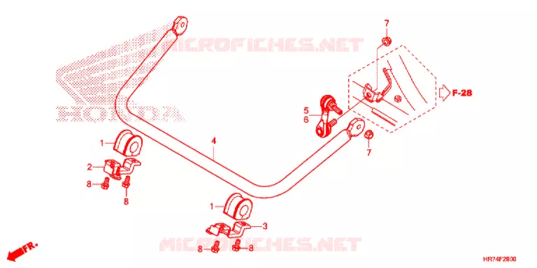 BARRE ANTI ROULIS Honda ATV 420 FOURTRAX 2015  TRX420FA6F