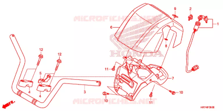 GUIDON Honda ATV 420 FOURTRAX 2016  TRX420FA6G