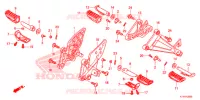REPOSE PIED (CBR125RW'07,'08,'09,'10) pour Honda CBR 125 de 2008
