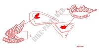 AUTOCOLLANTS (CBX125CH) pour Honda CBX125 CUSTOM de 1991