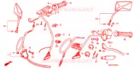 LEVIER DE GUIDON   CABLE   COMMODO (CBX125CE/H/N) pour Honda CBX125 CUSTOM de 1991