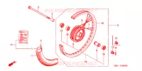ROUE AVANT pour Honda BENLY CD 90 de 1981