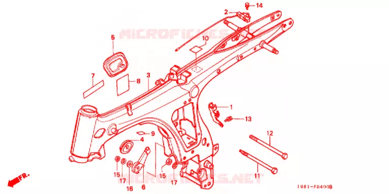 CADRE Honda MOTO 90 CD 1991  CD90H